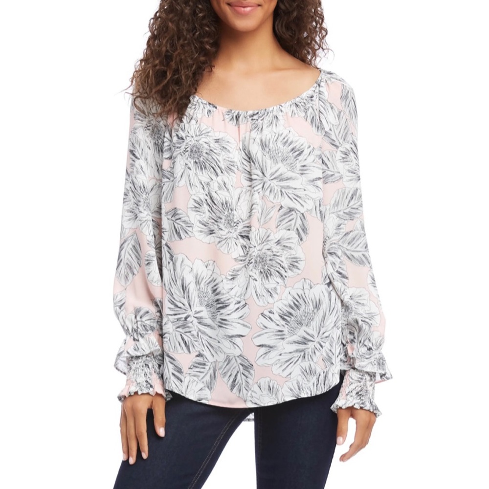 Karen Kane Beautiful Floral Blouse Small